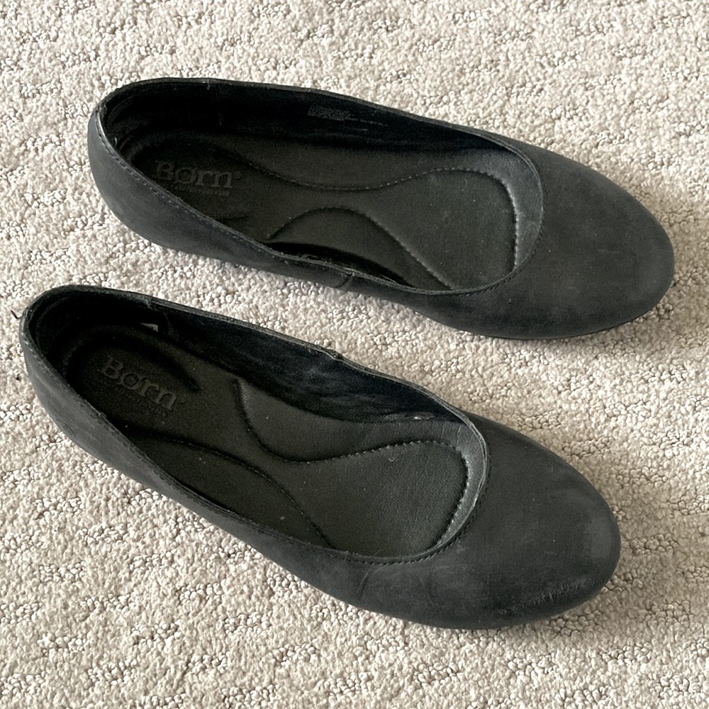 BORN Adour black leather flats, size 7.5. - Picture 2 of 10